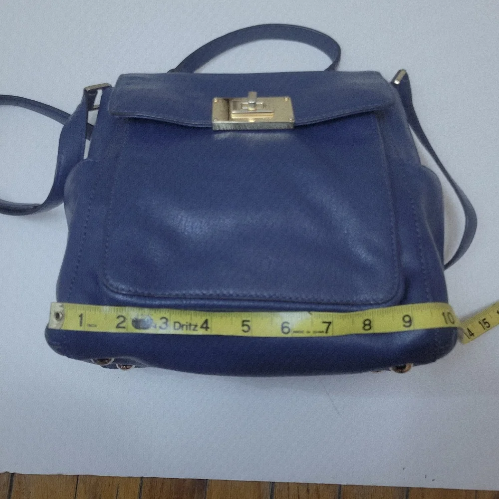 Michael Kors Blue Sloan top handle satchel bag. EUC. Career Minimalist‎ Preppy